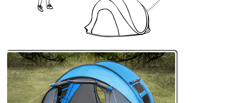 Cheap Goat Tents Outland 2 3 People Single Layer Rain Proof Quick Tent Camping And Account Throwing Leisure Outdoor Camping Tent   
